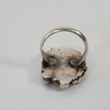 Load image into Gallery viewer, Vintage Native American Turquoise Snake Eye Ring, Silver - Size 5.5
