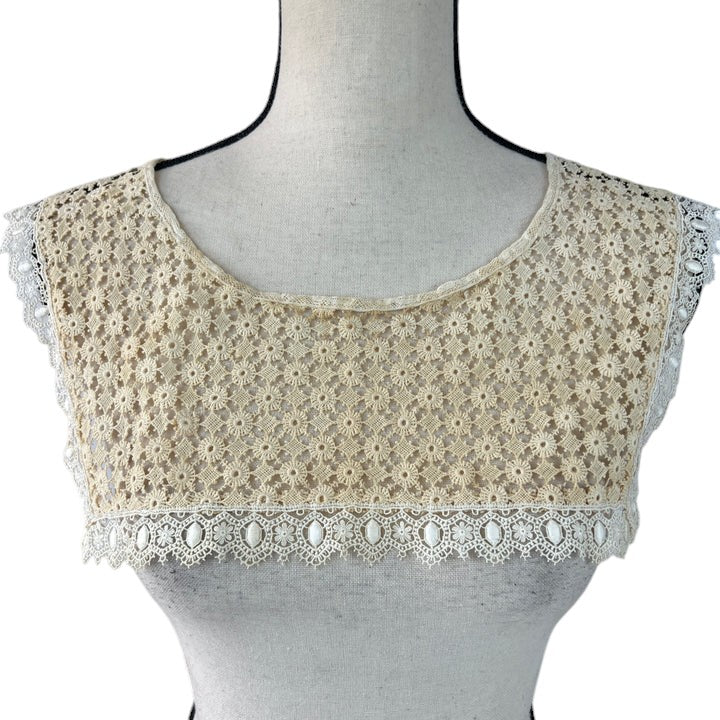 Antique Tatted Lace Yoke + Matching Accessory Piece
