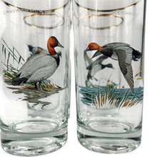 Load image into Gallery viewer, Ned Smith Game Bird Gold Rim Highball Glasses Set Of 4 Signed
