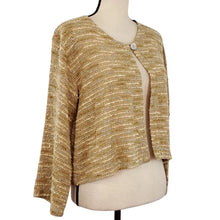 Load image into Gallery viewer, VTG Tan Cropped Cardigan Size Medium
