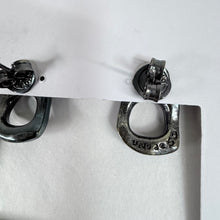 Load image into Gallery viewer, UNOde50 "You Belong to Me" Organic Open Donut Stud Earrings Silver Plated
