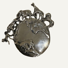 Load image into Gallery viewer, Vintage 925 Silver Safari Earth Pendant Brooch
