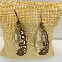 Load image into Gallery viewer, Elegant Faceted Teardrop Dangle Earrings 1.5&quot;
