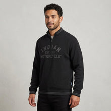 Load image into Gallery viewer, Indian Motorcycle Black Embroidered Logo Knit Sweater 100% Cotton
