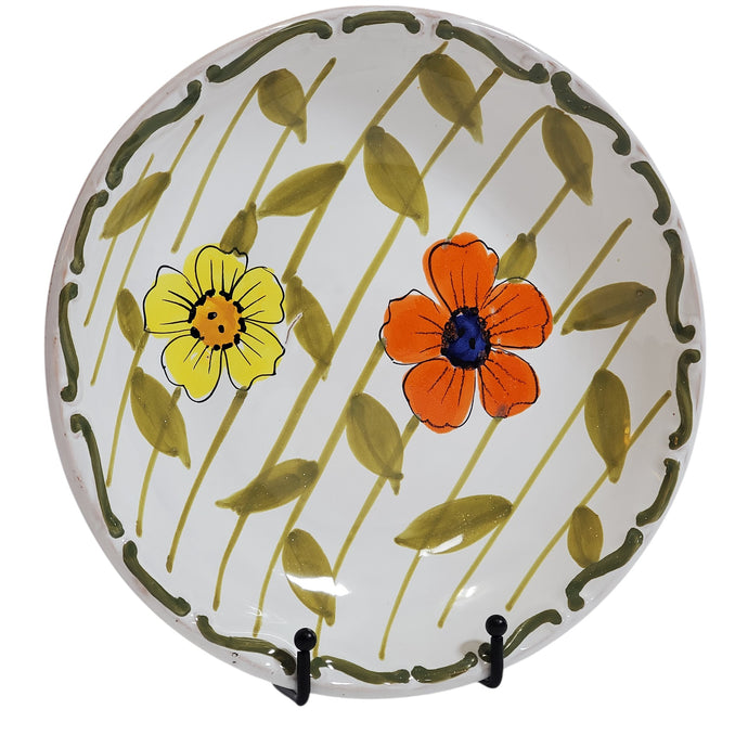 Floral Handpainted Oil Dipping Bowl Made in Italy