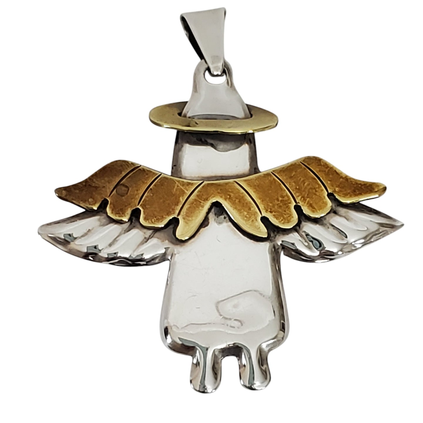 Vintage Angel Pendant  Stamped 925 Silver Taxco Mexico
