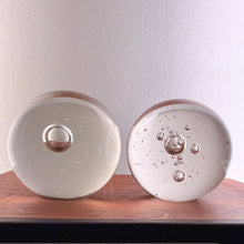 Load image into Gallery viewer, Mid Century Controlled Bubble Glass Spheres Pair
