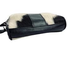 Load image into Gallery viewer, Leather Black &amp; White Cowhide Crossbody Bag
