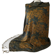 Load image into Gallery viewer, Vintage Pashmina Fringed Paisley Print Wrap Scarf
