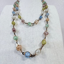 Load image into Gallery viewer, 1950s West Germany Multi-Color Lucite Station Flapper Necklace 52"
