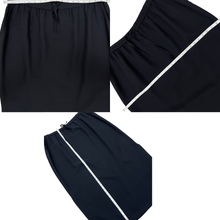 Load image into Gallery viewer, VTG Black Pencil Skirt Drawstring Waist Size 2X
