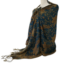 Load image into Gallery viewer, Vintage Pashmina Fringed Paisley Print Wrap Scarf
