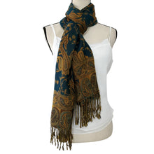 Load image into Gallery viewer, Vintage Pashmina Fringed Paisley Print Wrap Scarf
