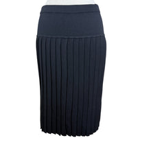 Load image into Gallery viewer, 2000s Black Knit Pleat Midi Skirt Size Large
