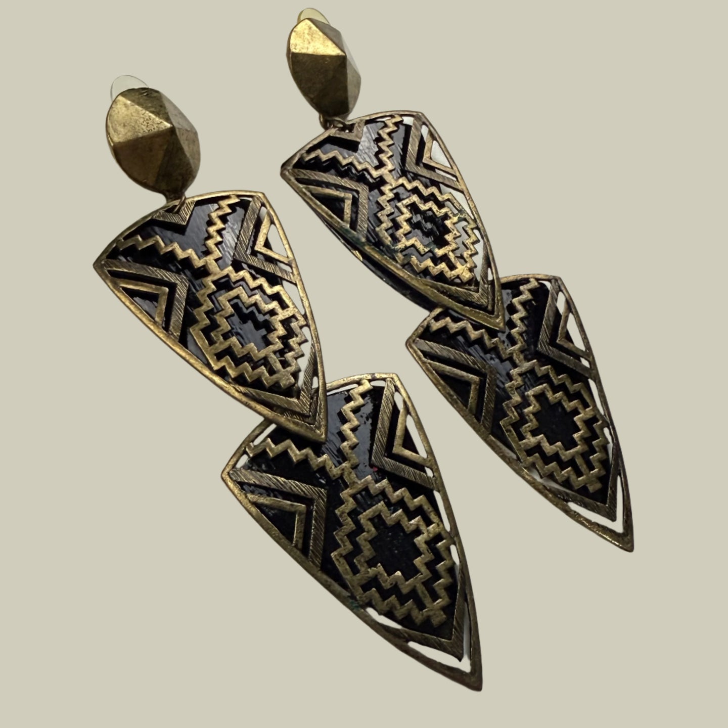Articulated Geometric Statement Earrings