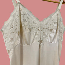 Load image into Gallery viewer, 60s Ivory Lace Trim Full Nylon Slip 36 Tall
