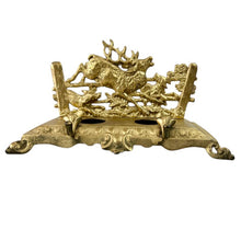 Load image into Gallery viewer, AAntique Dogs Hunting Stag Elk Bradley And Hubbard Double Inkwell
