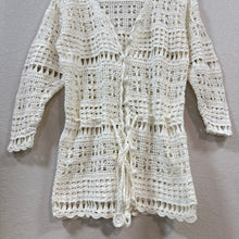 Load image into Gallery viewer, Vintage Open Knit Crochet Cover Up  Size Medium
