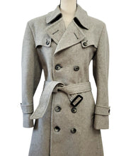 Load image into Gallery viewer, Vintage Double Breasted Wool Coat Belted - Size Medium
