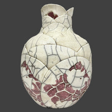 Load image into Gallery viewer, Crackle &amp; Glaze Raku Vase
