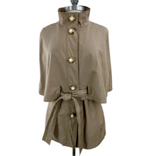 Load image into Gallery viewer, Khaki Trench Cape Jacket Size Medium
