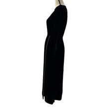 Load image into Gallery viewer, Mollie Parnis Boutique 1960s Long Black Velvet Dress Size XS-XXS
