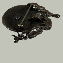 Load image into Gallery viewer, Vintage 925 Silver Safari Earth Dual Pendant Brooch

