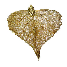 Load image into Gallery viewer, 24K Gold Leaf Womens Pendant 2 1/4&quot; wide x 2 3/8&quot; long

