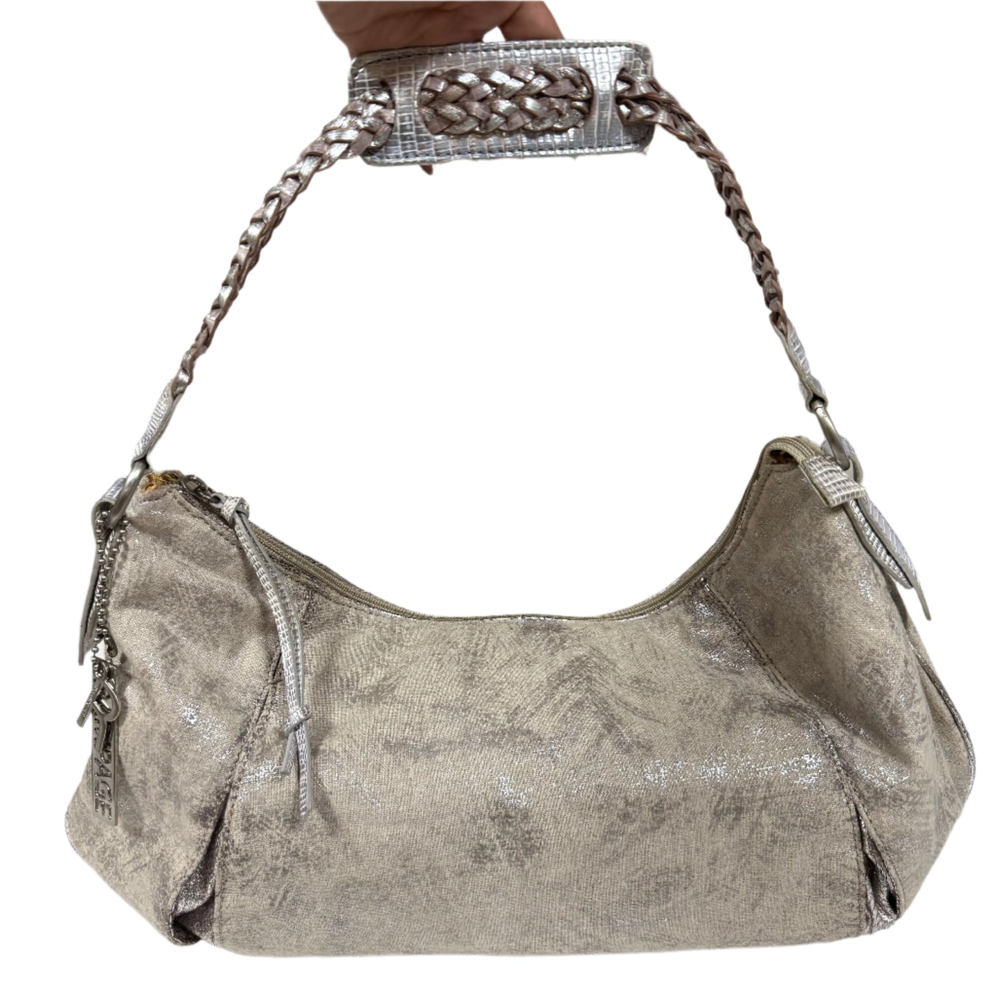 Rampage Y2K Silver Shoulder Bag w Logo Charms