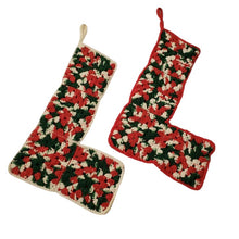 Load image into Gallery viewer, Vintage Crochet Christmas Stockings 1 Pair 16&quot; L x 10&quot; W
