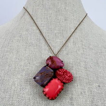 Load image into Gallery viewer, David Aubrey Fine Chain Pink Pendant Necklace 15&quot;
