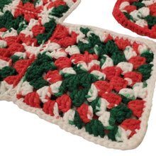 Load image into Gallery viewer, Vintage Crochet Christmas Stockings 1 Pair 16&quot; L x 10&quot; W

