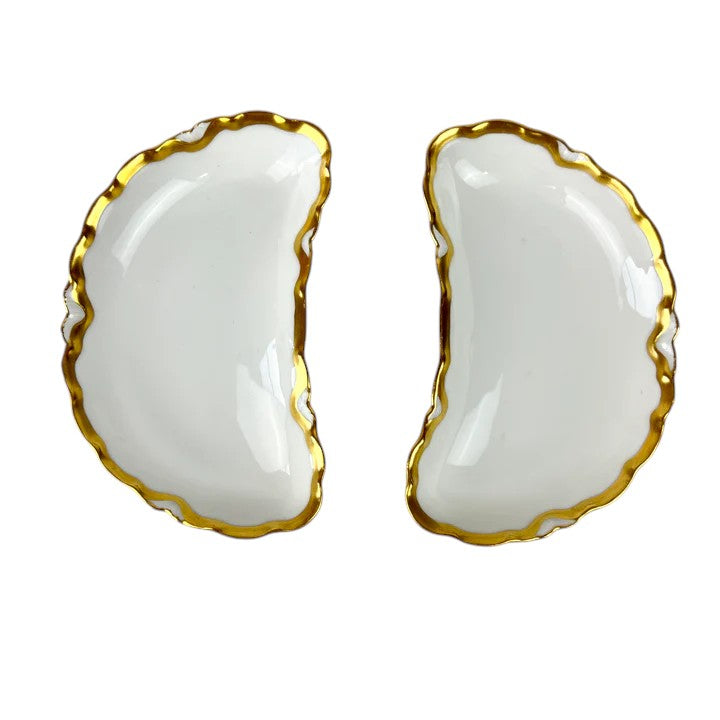 1958 Gold Trim Crescent Moon Accent Plates