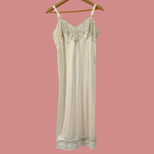 Load image into Gallery viewer, 60s Ivory Lace Trim Full Nylon Slip 36 Tall

