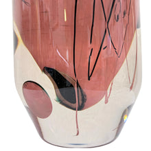 Load image into Gallery viewer, Mark Sudduth Signed Studio Art Glass Face Vase Heavy Abstract Sculptural
