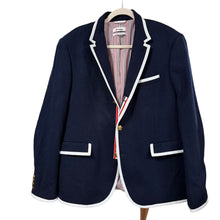 Load image into Gallery viewer, Navy Blue Wool Thom Browne Target Blazer Jacket Size Large
