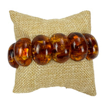 Load image into Gallery viewer, Vintage Authentic Amber Chunky Stretch Bracelet
