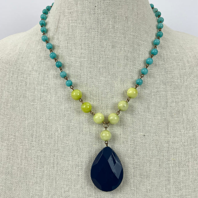 David Aubrey Semi-precious Stone Beaded Necklace 