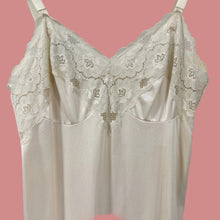 Load image into Gallery viewer, 60s Ivory Lace Trim Full Nylon Slip 36 Tall

