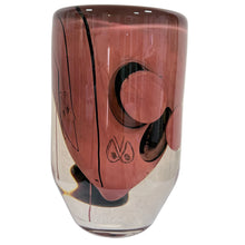 Load image into Gallery viewer, Mark Sudduth Signed Studio Art Glass Face Vase Heavy Abstract Sculptural

