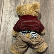 Load image into Gallery viewer, Build A Bear Teddy ~ 14” Wearing Khaki Shorts with Striped Polo
