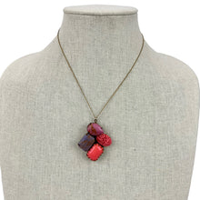 Load image into Gallery viewer, David Aubrey Fine Chain Pink Pendant Necklace 15&quot;
