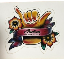 Load image into Gallery viewer, Official Indian Motorcycle International Female Ride Day Shaka Hand Decal
