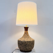 Load image into Gallery viewer, Mid-Century Modern Cork &amp; Walnut Table Lamp
