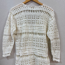 Load image into Gallery viewer, Vintage Open Knit Crochet Cover Up  Size Medium
