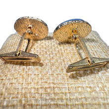 Load image into Gallery viewer, VTG 60s Wedgwood Style Blue Cameo Horse Chariot Cufflinks

