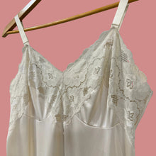 Load image into Gallery viewer, 60s Ivory Lace Trim Full Nylon Slip 36 Tall
