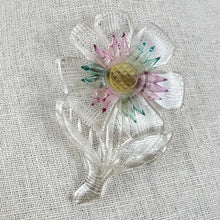 Load image into Gallery viewer, Vintage Acrylic Flower Power Brooch 3.5”

