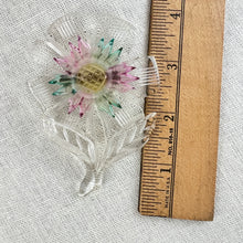 Load image into Gallery viewer, Vintage Acrylic Flower Power Brooch 3.5”

