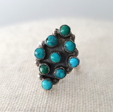 Load image into Gallery viewer, Vintage 925 Turquoise Snake Eye Ring Size 5
